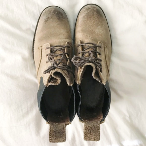 Timberland Leather Chelsea Lace Up Boots Earthkeepers Taupe Brown 7 - Picture 7 of 7